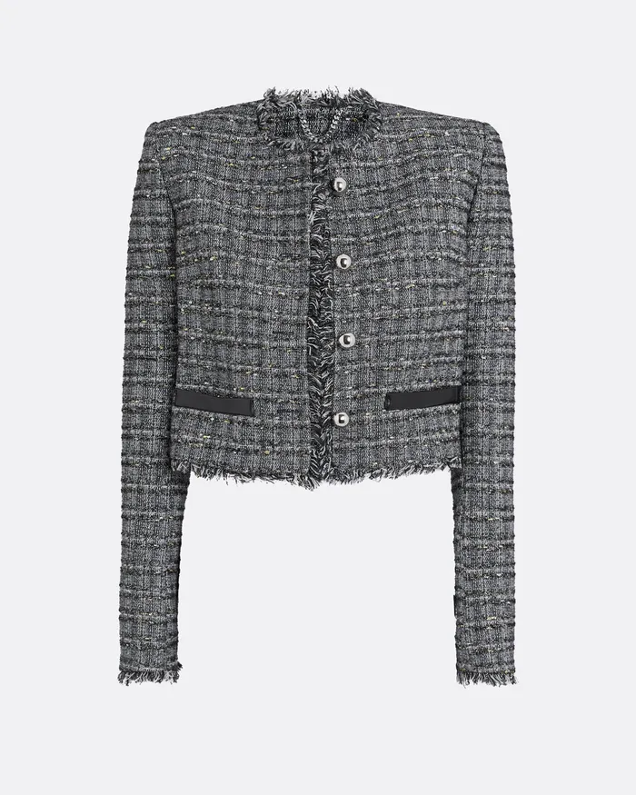 Jackets and Coats Amelia Metallic Greyscale Jacket Metallic Greyscale 8211 Safiyaa Women