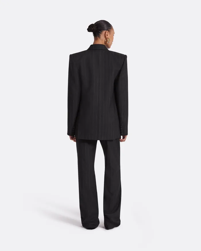 Jackets and Coats Ellan Black Pinstripe Jacket Black Safiyaa Women