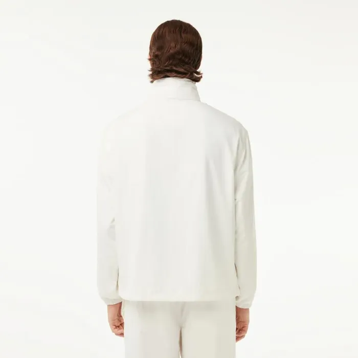 Jackets and Coats Men Lacoste Men039s Detachable Hood WaterResistant Jacket White 70v