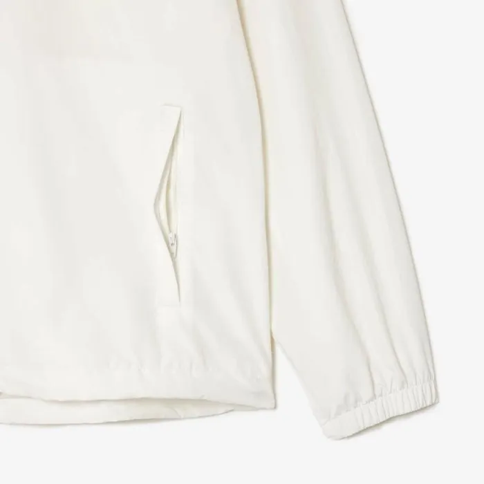 Jackets and Coats Men Lacoste Men039s Detachable Hood WaterResistant Jacket White 70v