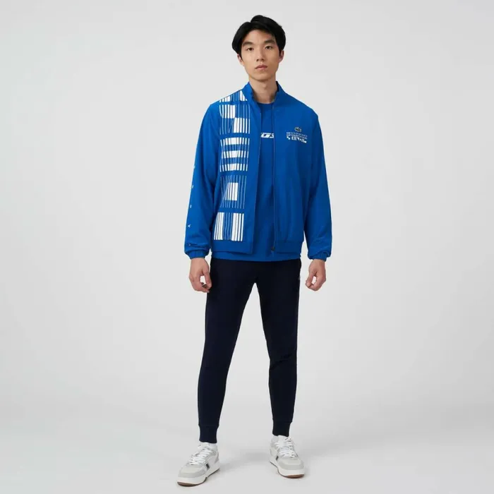 Jackets and Coats Men Lacoste Men039s SPORT X Novak Djokovic Track Jacket Blue White Lux Jackets and Coats Men Lacoste Men039s SPORT X Novak Djokovic Track Jacket Blue White Lux