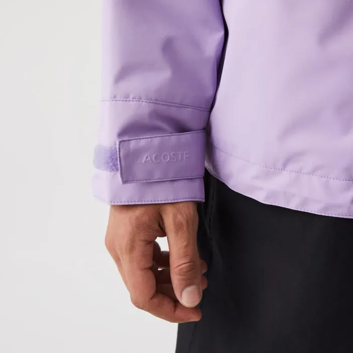 Jackets and Coats Men Lacoste Men039s WaterRepellent Parka Purple Gfu