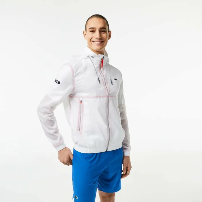 Jackets and Coats Men Lacoste Mens Lacoste Tennis X Novak Djokovic ZipUp Jacket White 001 Jackets and Coats Men Lacoste Mens Lacoste Tennis X Novak Djokovic ZipUp Jacket White 001
