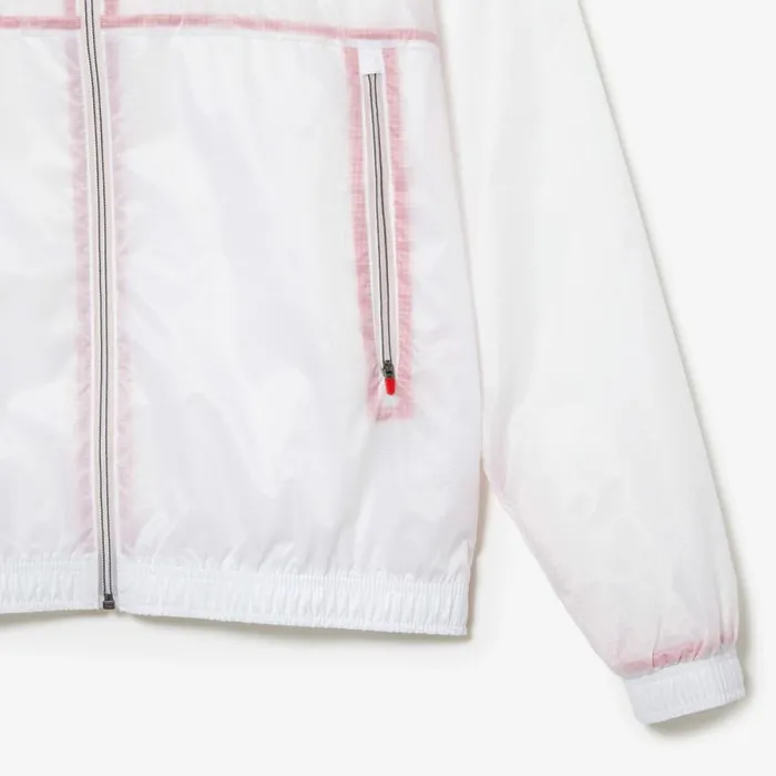 Jackets and Coats Men Lacoste Mens Lacoste Tennis X Novak Djokovic ZipUp Jacket White 001