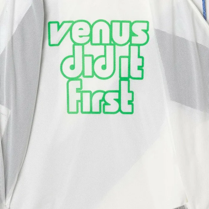 Jackets and Coats MenWomen Lacoste Lacoste X EleVen By Venus Oversized Track Jacket White Navy Blue Ev0