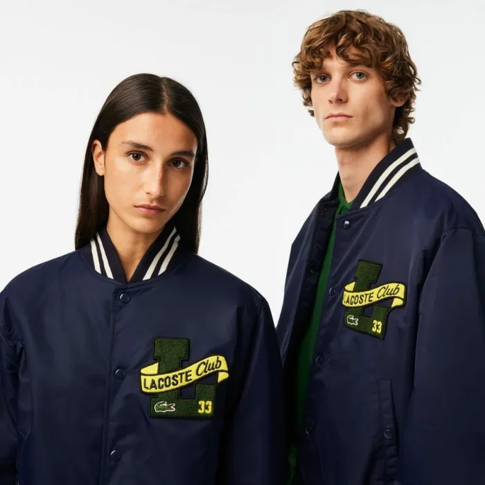 Jackets and Coats MenWomen Lacoste Unisex Bomber Jacket Navy Blue 166