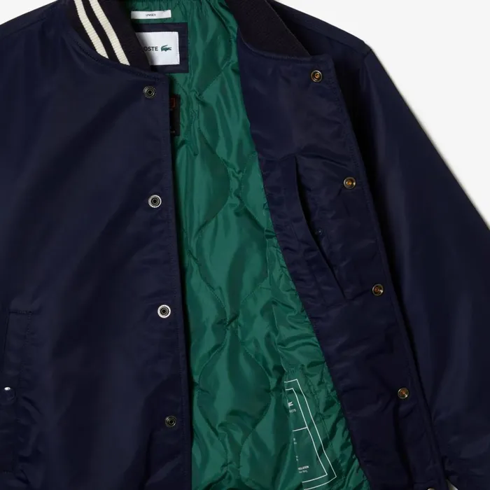 Jackets and Coats MenWomen Lacoste Unisex Bomber Jacket Navy Blue 166