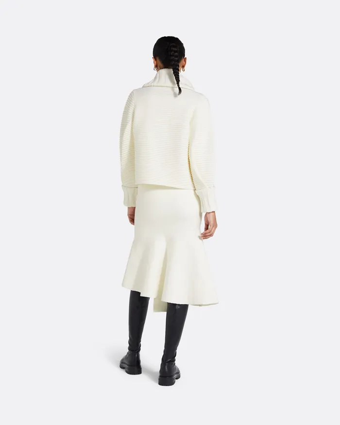 Jackets and Coats Safiyaa Women Mirielle Ivory Knit Cadigan Ivory