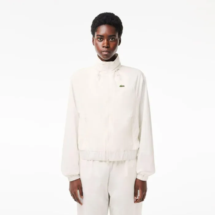Jackets and Coats Women Lacoste Women039s Nylon Track Jacket White 70v
