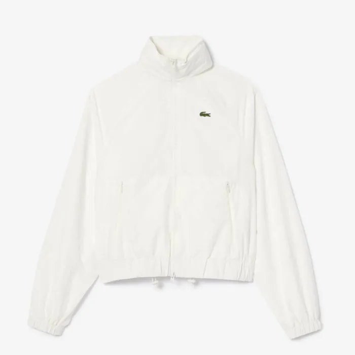 Jackets and Coats Women Lacoste Women039s Nylon Track Jacket White 70v