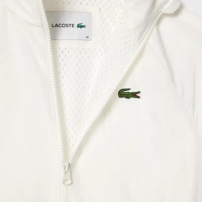 Jackets and Coats Women Lacoste Women039s Nylon Track Jacket White 70v