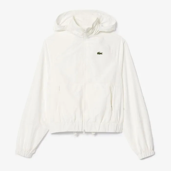 Jackets and Coats Women Lacoste Women039s Nylon Track Jacket White 70v