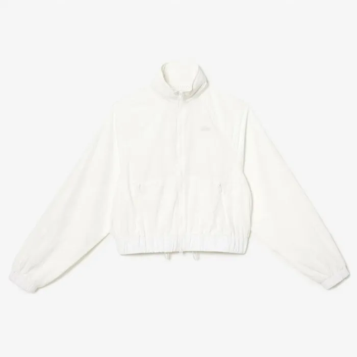 Jackets and Coats Women Lacoste Women039s Short ZipUp Jacket White 70v