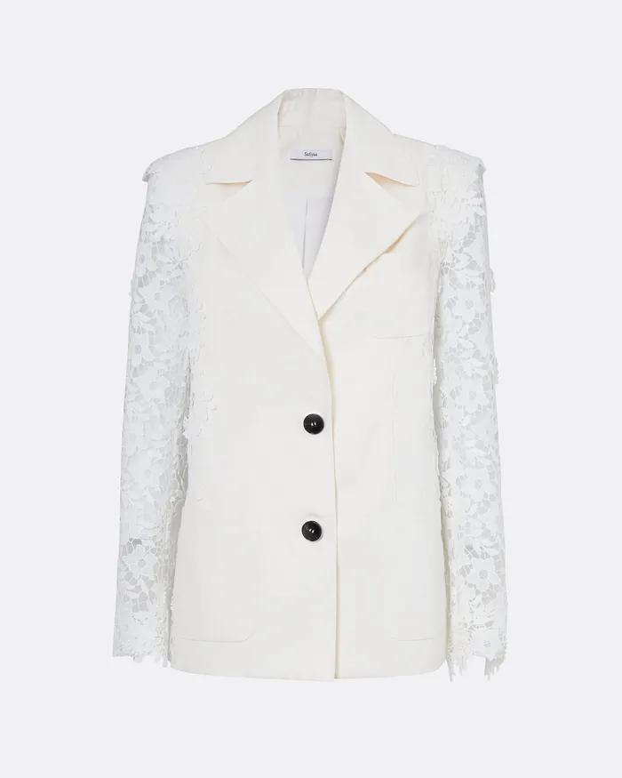 Jackets and Coats Women Safiyaa Cannis Ivory Jacket Ivory
