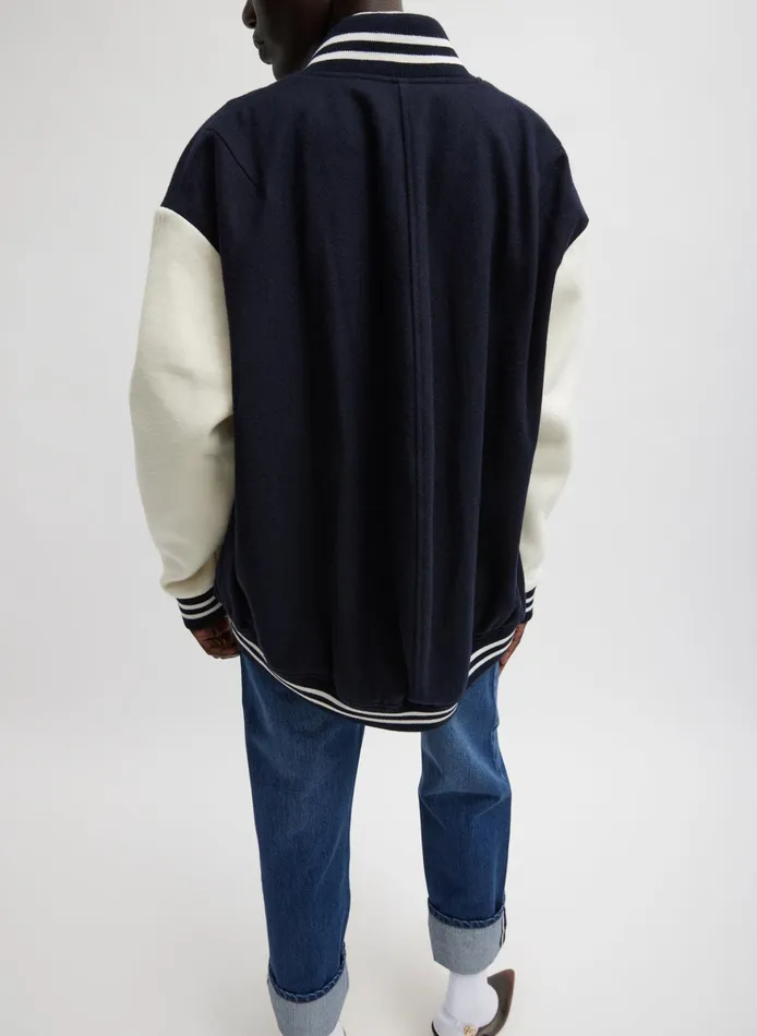 Jackets and Outerwear Women Tibi Felted Wool Cocoon Varsity Bomber