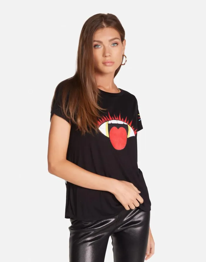 Janie Rocker Eye Black Women Lauren Moshi Short Sleeve