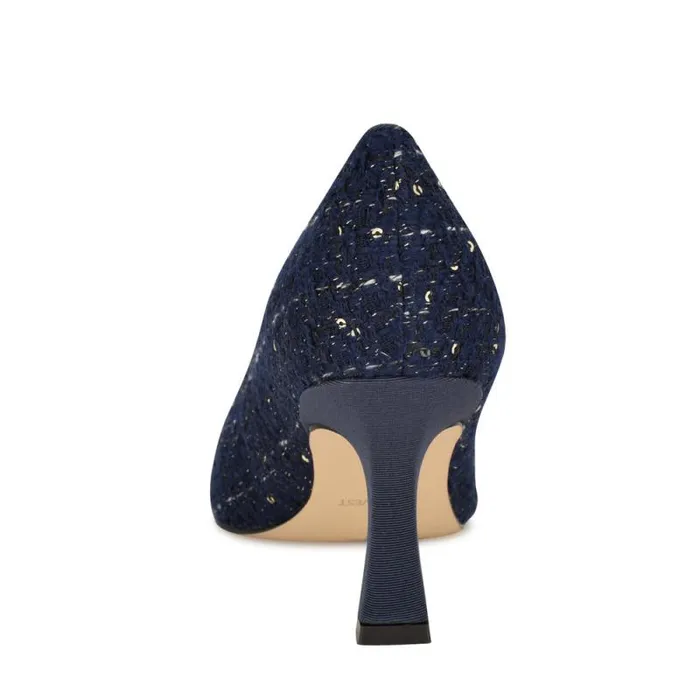 Jaquee Embellished Dress Pumps Dark Blue Tweed Women Nine West Heels Jaquee Embellished Dress Pumps Dark Blue Tweed Women Nine West Heels