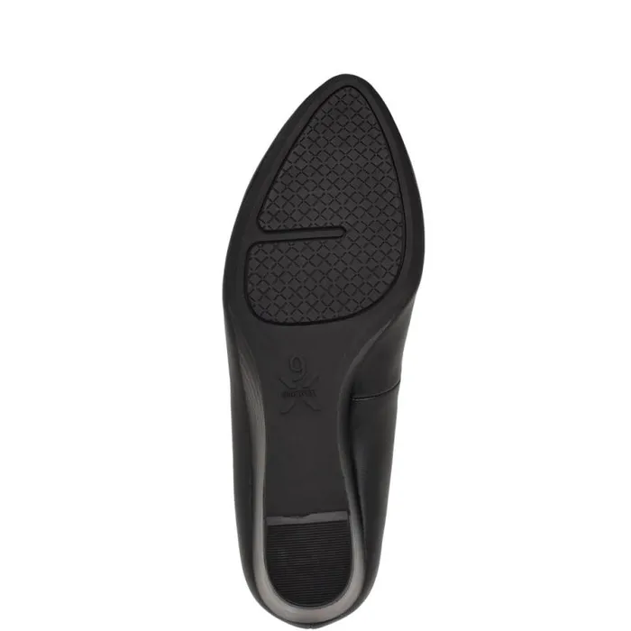 Jazzin Almond Toe Wedges Black Women Nine West Heels