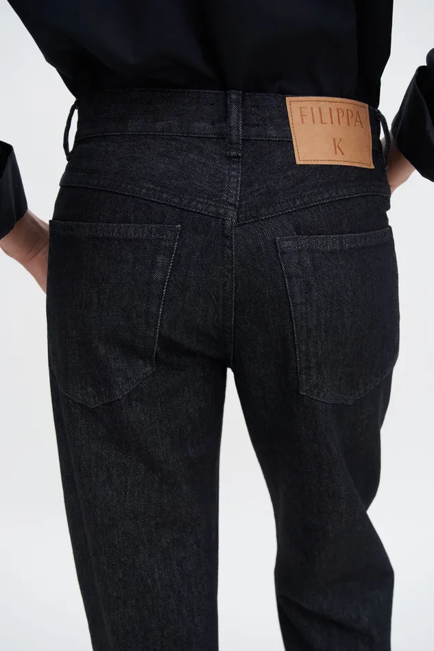 Jeans Tapered Jeans Black Wash filippak Women Jeans Tapered Jeans Black Wash filippak Women