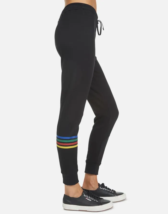Jess Lucky Happy Face Black Women Lauren Moshi Long Sweatpants
