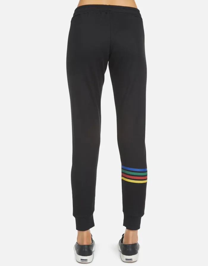 Jess Lucky Happy Face Black Women Lauren Moshi Long Sweatpants