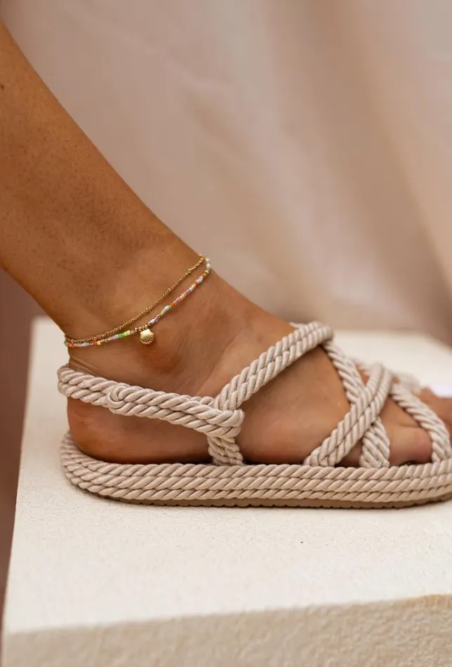 Jewelry and Accessories Bracelets Easy Clothes Multicolor And Golden Gunzo Anklet Multicolor Jewelry and Accessories Bracelets Easy Clothes Multicolor And Golden Gunzo Anklet Multicolor