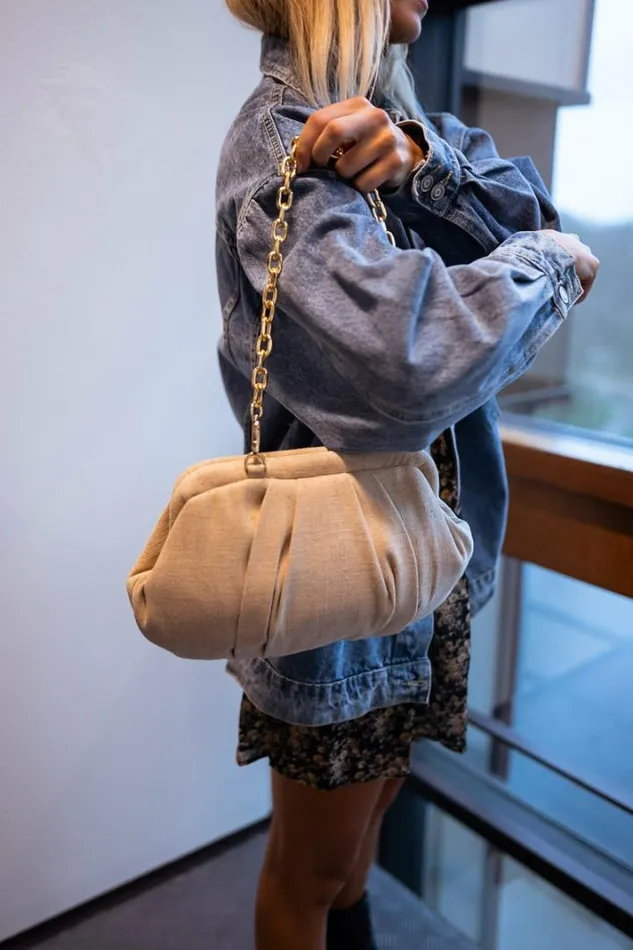 Jewelry and Accessories Handbags Easy Clothes Beige Linen Nika Bag
