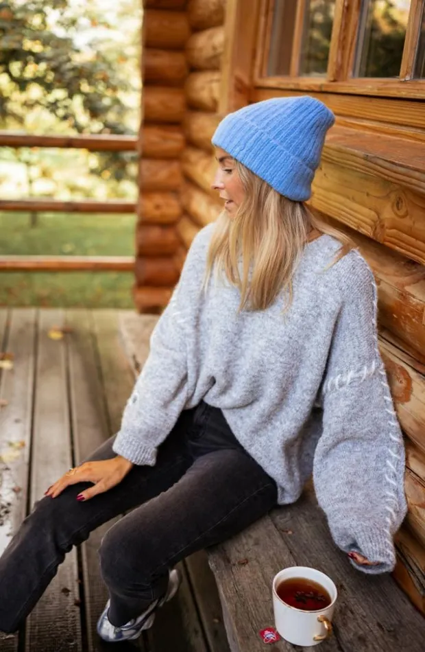Jewelry and Accessories Hats and Beanies Easy Clothes Blue Sama Beanie Blue