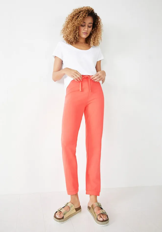 Joggers and Leggings Women Hush Lindsey Washed Joggers Vibrant Coral Pink