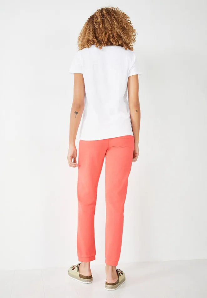 Joggers and Leggings Women Hush Lindsey Washed Joggers Vibrant Coral Pink