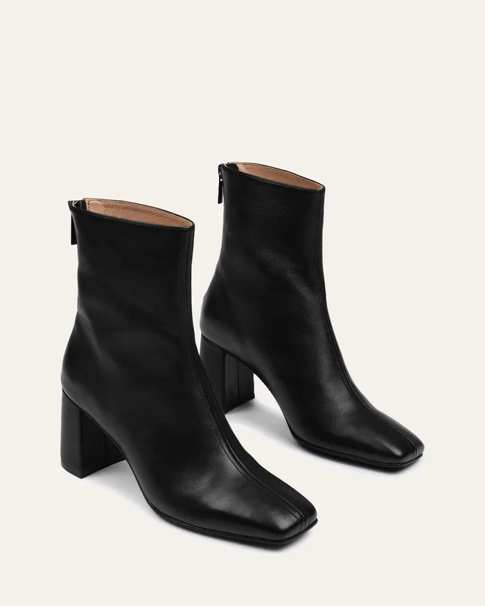 jomercer ANKLE BOOTS Women Nevada mid ankle boots black leather