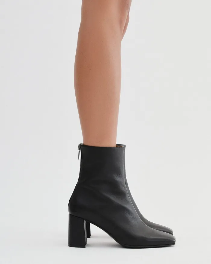 jomercer ANKLE BOOTS Women Nevada mid ankle boots black leather