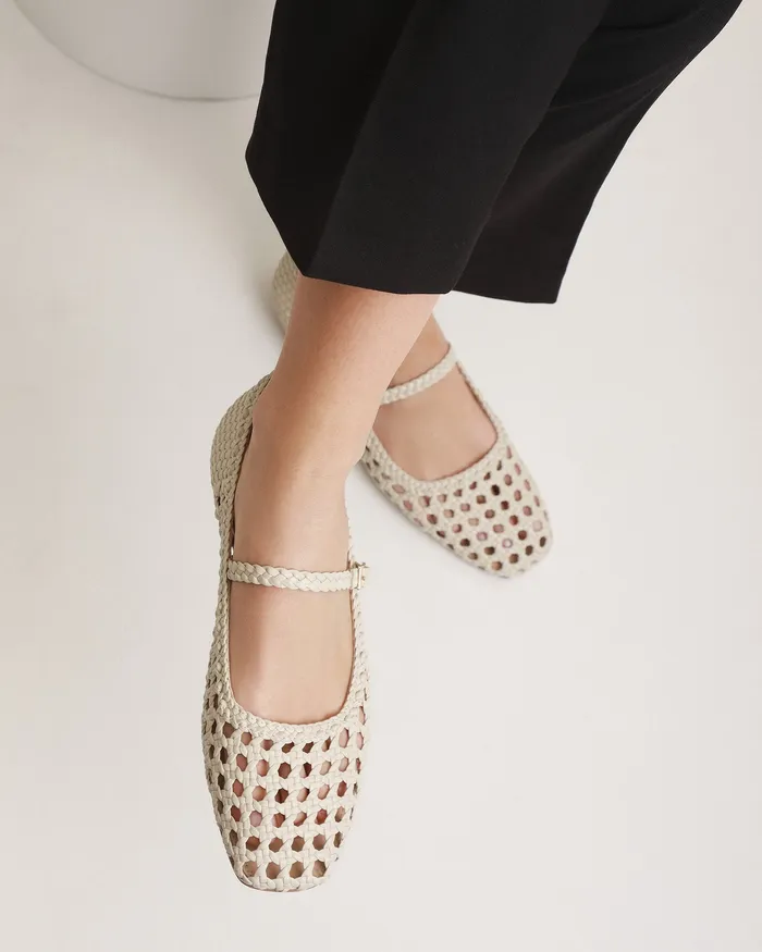 jomercer CASUAL Women Willis casual flats off white leather jomercer CASUAL Women Willis casual flats off white leather