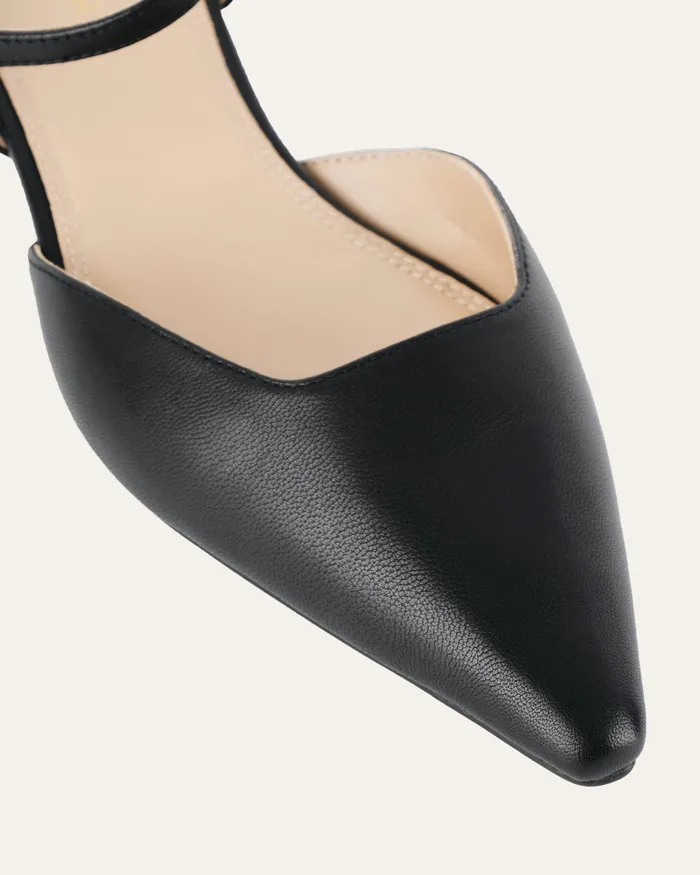 jomercer DRESS Women Virginie dress flats black leather