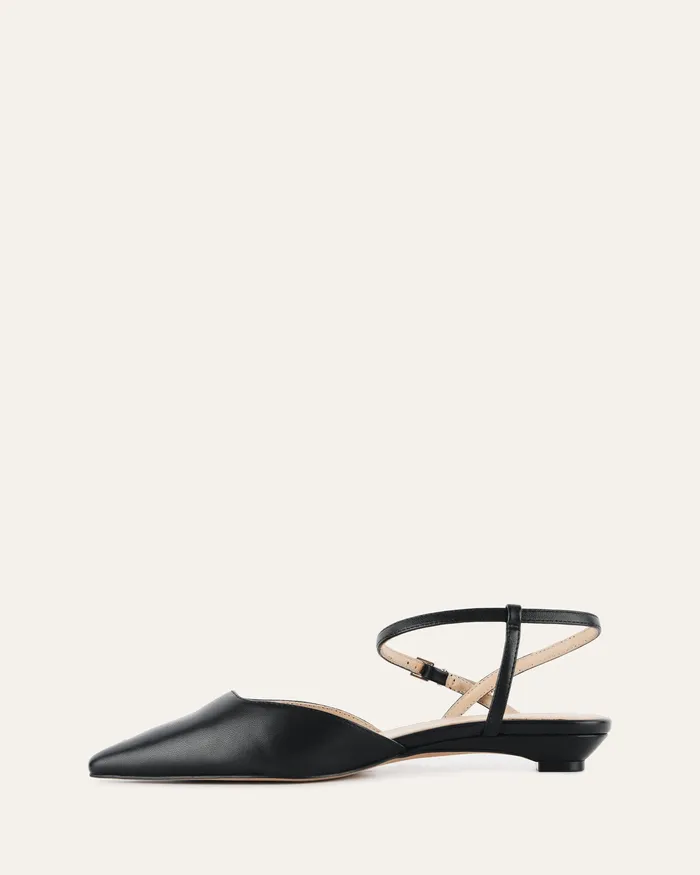 jomercer DRESS Women Virginie dress flats black leather