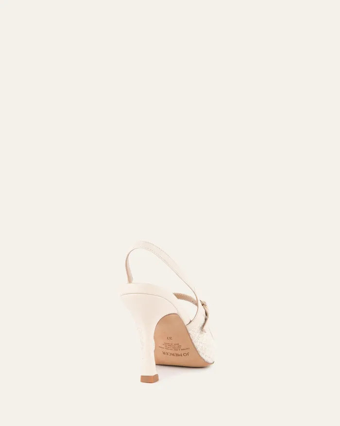 jomercer HIGH HEELS Women Ascot high heels off white tweed