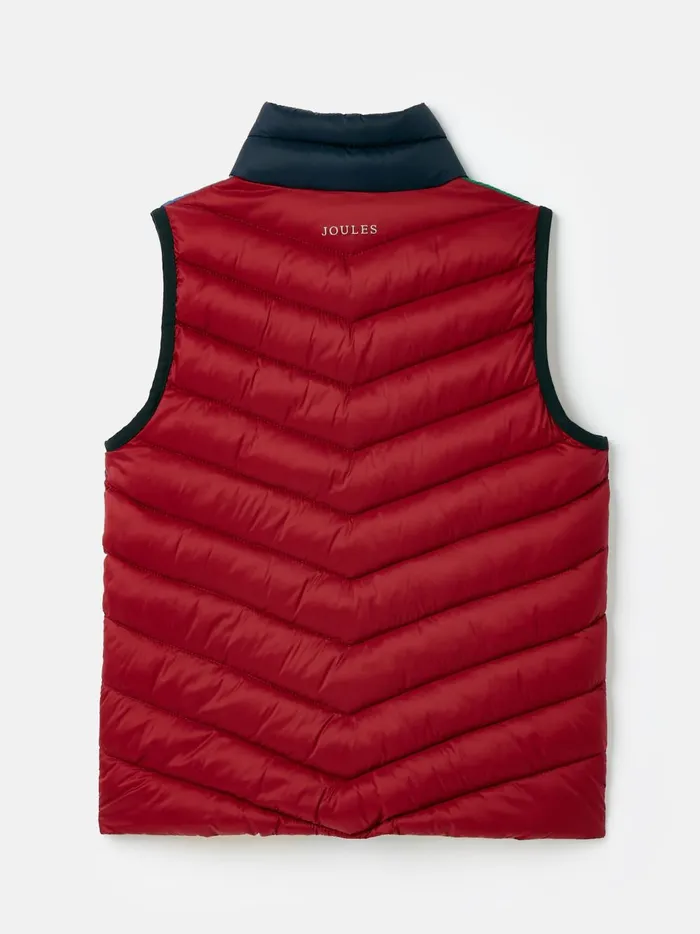 Joules Coats and Jackets Boys Navy Hotchpotch Showerproof Quilted Gilet
