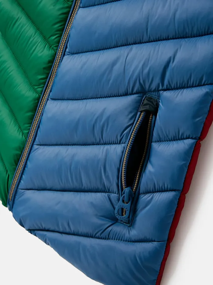 Joules Coats and Jackets Boys Navy Hotchpotch Showerproof Quilted Gilet