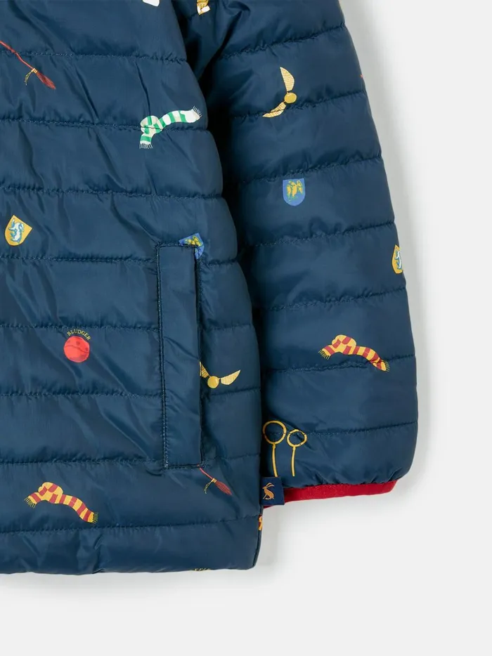 Joules Coats and Jackets GirlsBoys Navy Blue Showerproof Reversible Coat