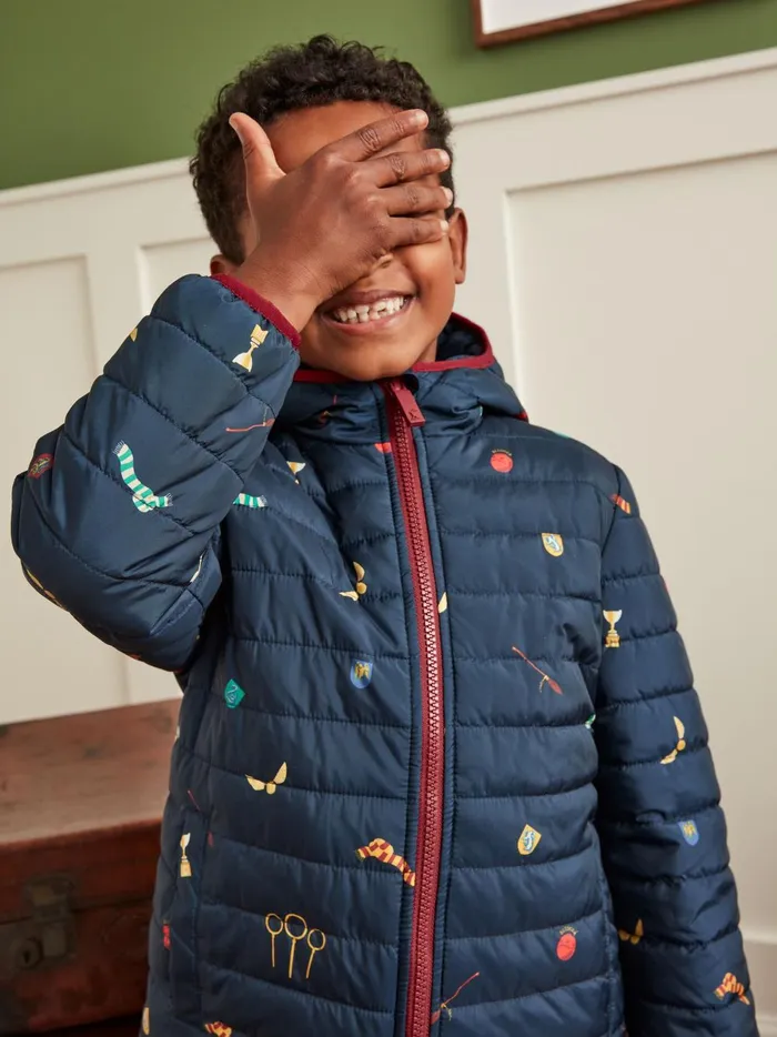 Joules Coats and Jackets GirlsBoys Navy Blue Showerproof Reversible Coat