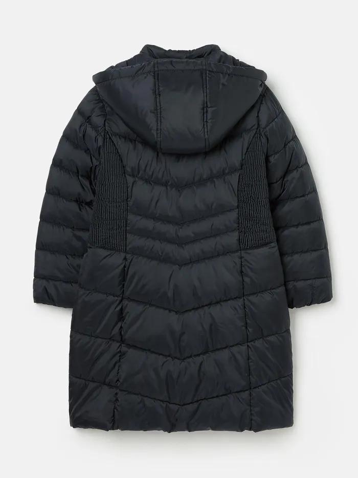 Joules Coats and Jackets Girls Navy Blue Showerproof Padded Coat With Hood