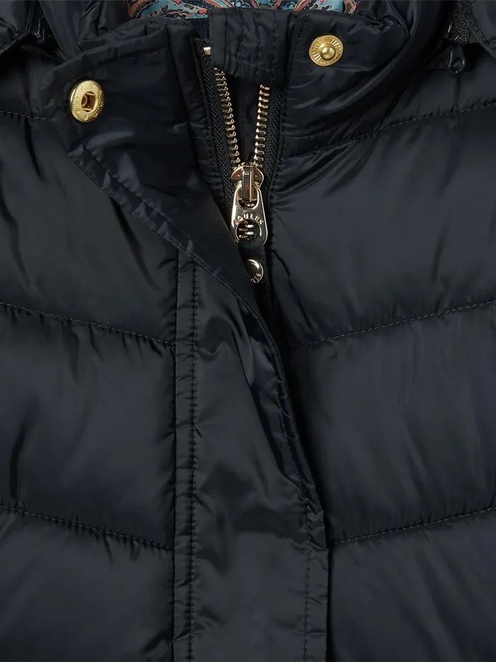 Joules Coats and Jackets Girls Navy Blue Showerproof Padded Coat With Hood