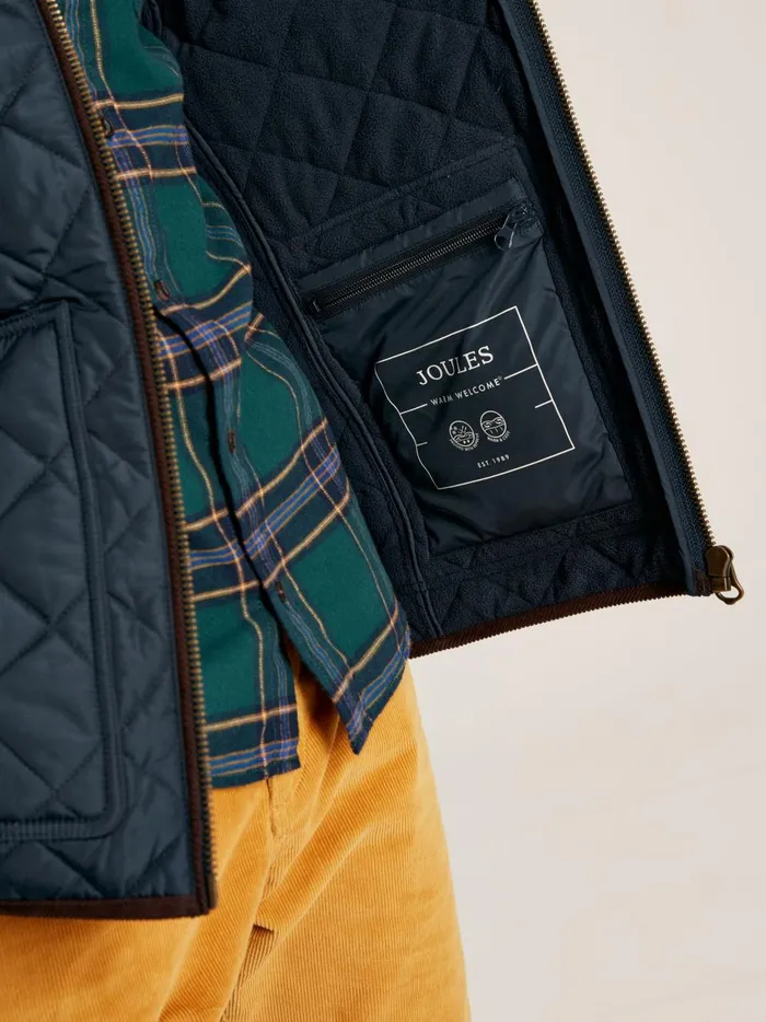 Joules Coats and Jackets Men Navy Diamond Quilted Jacket