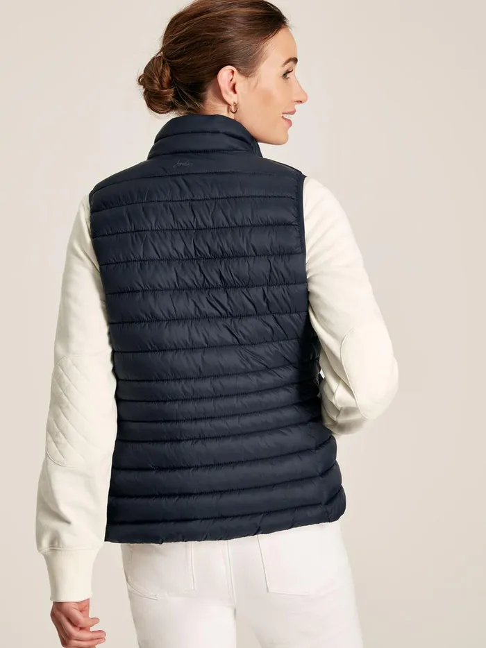 Joules Coats and Jackets Women Blue Showerproof Packable Padded Gilet