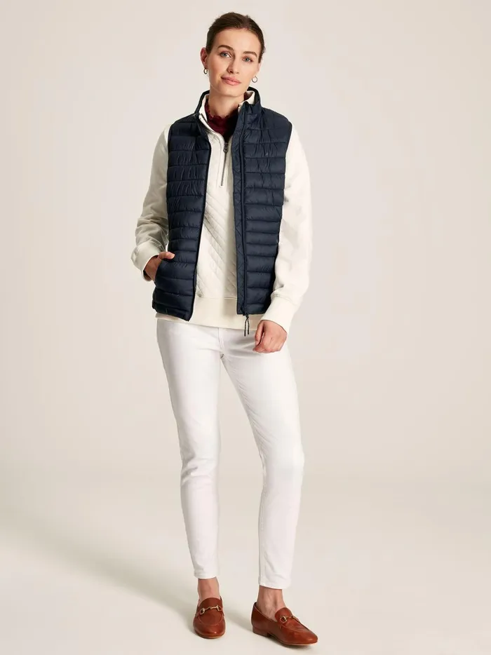 Joules Coats and Jackets Women Blue Showerproof Packable Padded Gilet