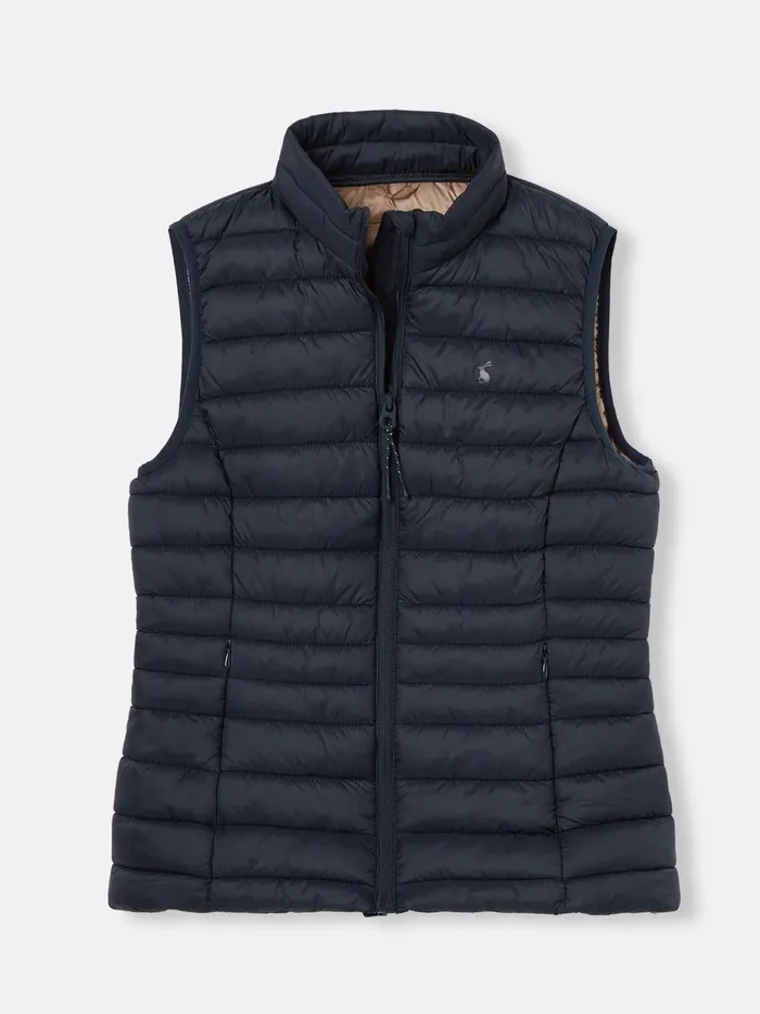 Joules Coats and Jackets Women Blue Showerproof Packable Padded Gilet