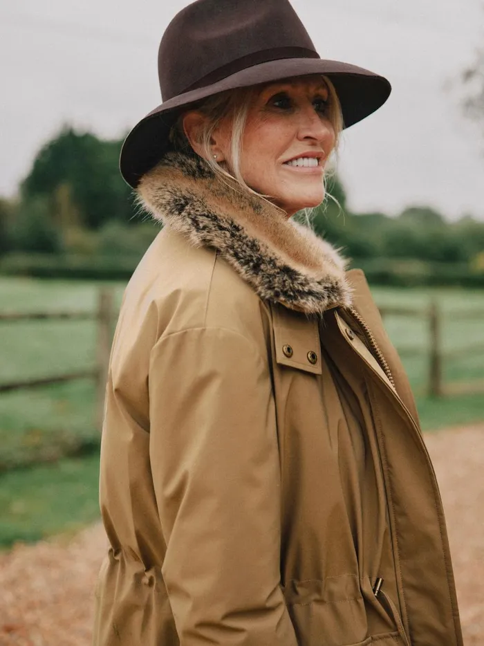 Joules Coats and Jackets Women Tan Brown Waterproof Padded Raincoat