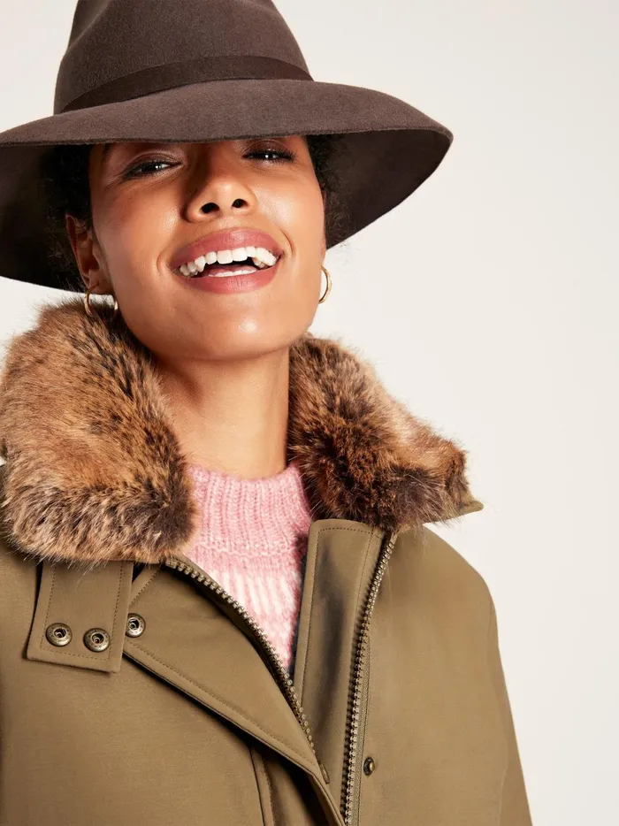 Joules Coats and Jackets Women Tan Brown Waterproof Padded Raincoat