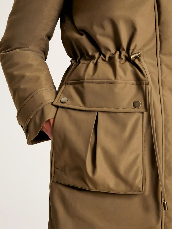 Joules Coats and Jackets Women Tan Brown Waterproof Padded Raincoat