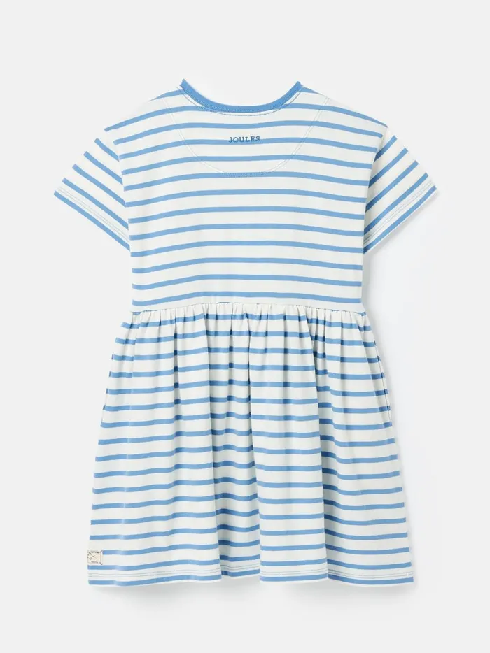 Joules Dresses Girls Blue Stripe TShirt Dress